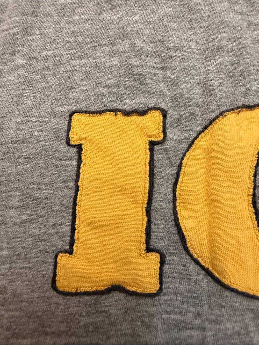 47 Brand Iowa Hawkeyes Gray Short-Sleeve Iowa Graphic Tee with Yellow Lettering - Picture 4 of 5
